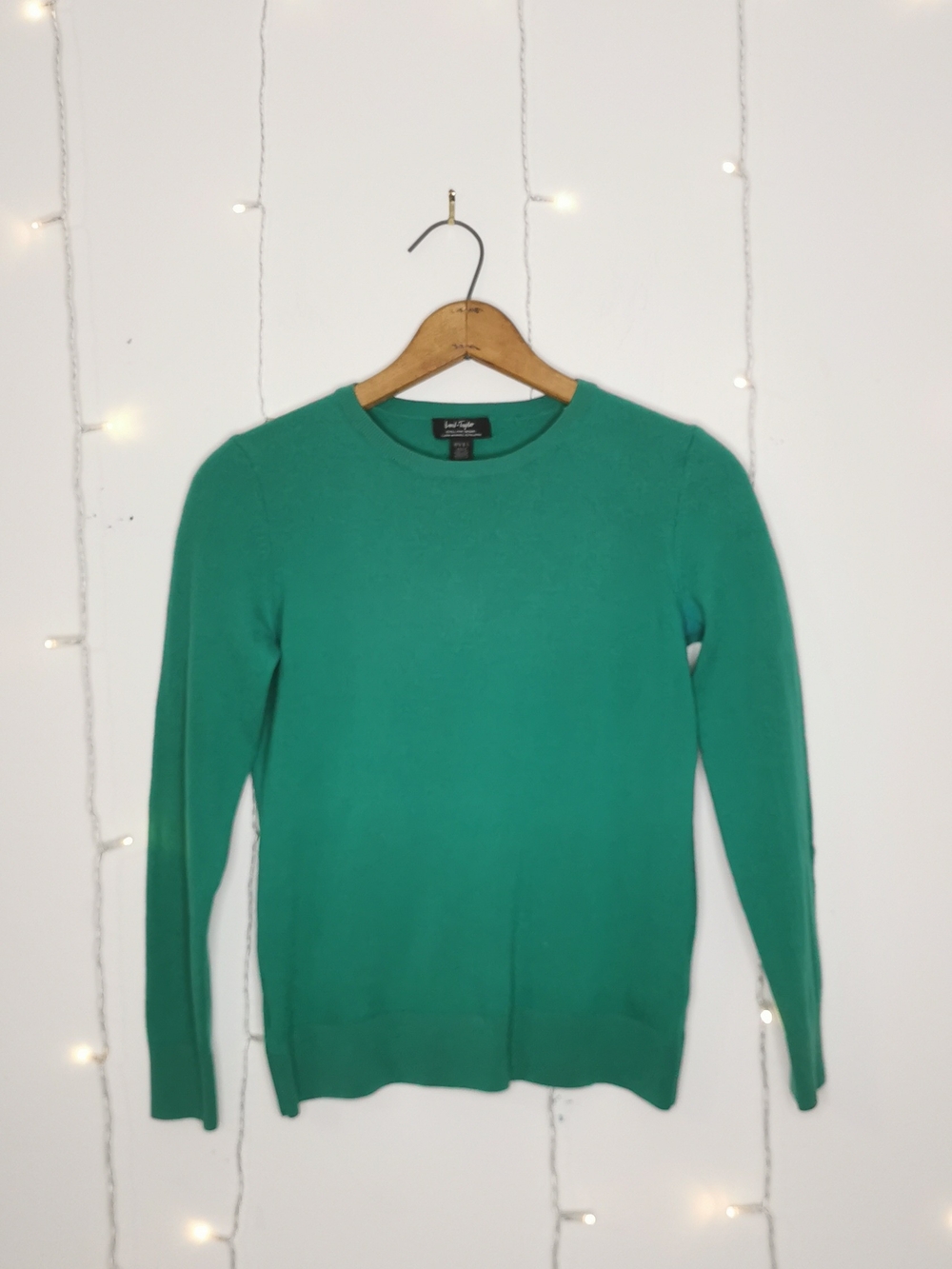 Lord & Taylor Extra Fine Merino Wool Sweater Teal Size M